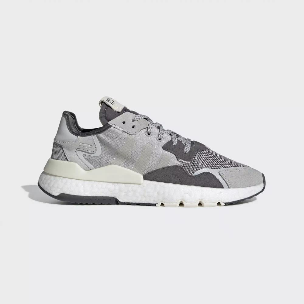 Adidas Nite Jogger Tenis Grises Para Mujer (MX-68592)